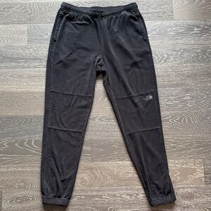 The North Face Black Polar Fleece Cuffed Sweatpants